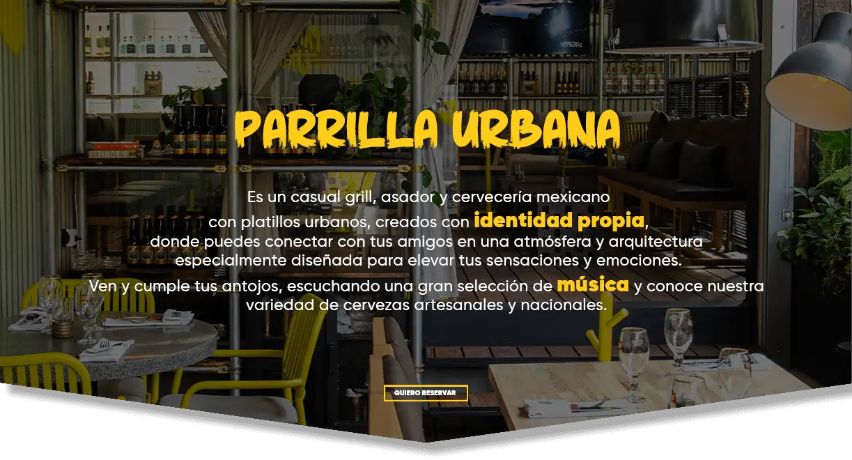 Parrilla Urbana es un casual grill, cervecera y rosticera de barrio.